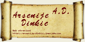 Arsenije Dinkić vizit kartica